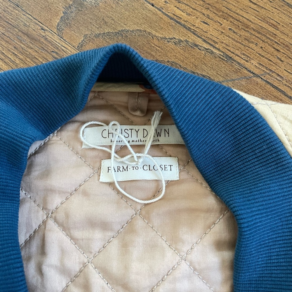 Christy Dawn Quilted Jacket with Blue Collar - Picture 2 of 2